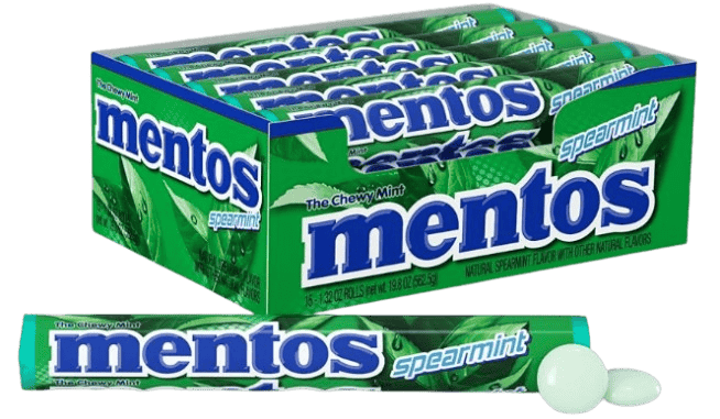 Mentos Spearmint Box 15 Rolls