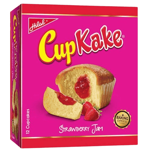 Halal Strawberry Jam Cup Cake 12Pcs