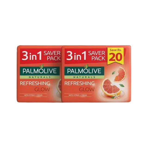 PALMOLIVE REFRESHING GLOW SOAP 3IN1 SAVER PACK 98GM