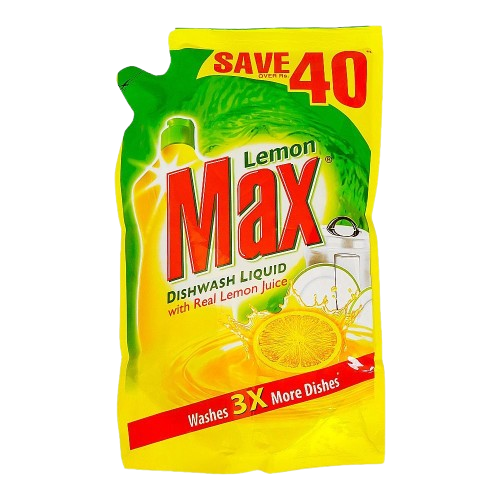 Lemon Max Dishwash Liquid Pouch 450ml