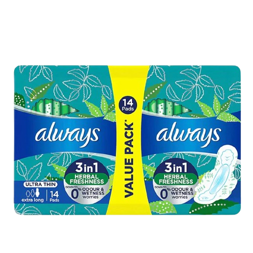 Always 3-in-1 Ultra Thin (Extra Long) Value Pack, 14 Ct