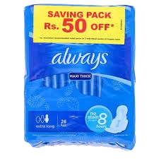 Always Maxi Thick 26pads Extra Long