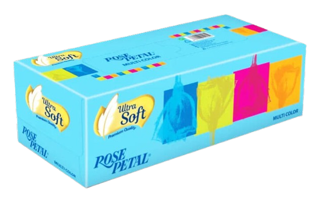 Rose Petal Multi Color Tissue Box
