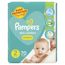 pampers New born 2No 70pc.