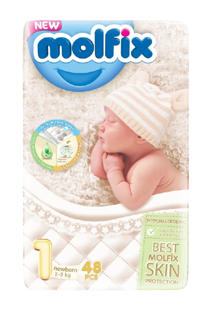 Molfix Diapers Pack New Born (48 Pcs)