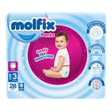 Molfix Baby Pants Twin size3 28Pcs