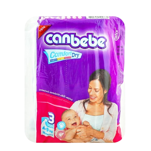 Canbebe Comfort Dry Diapers Size 3 (Midi), 36