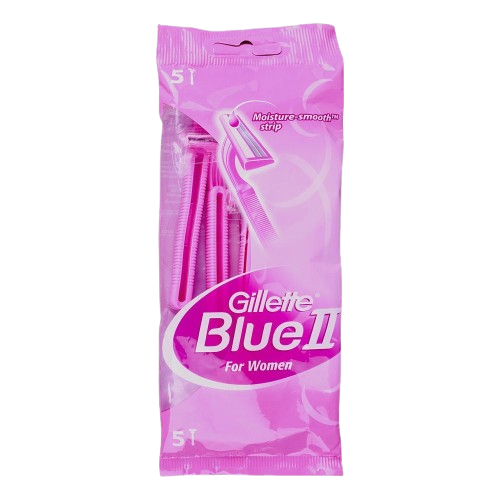 Gillette Blue 2 Moisture Smooth Strip For Women Razor 5pc