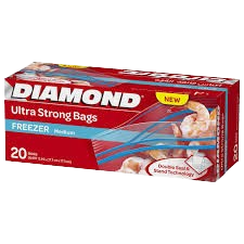 Diamond Ultra Strong Freezer Medium Zipper Bags