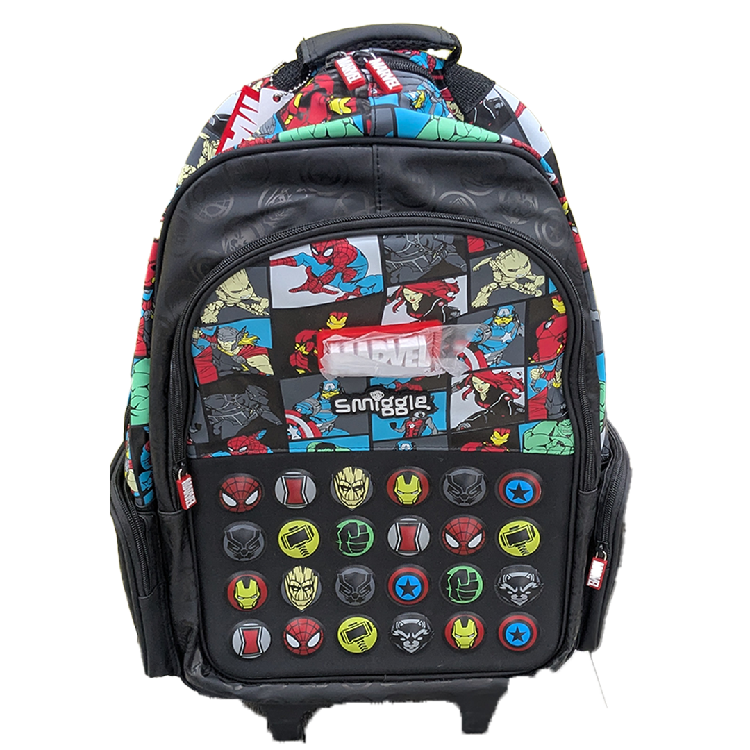 Superhero Marvel School Trolley Bag (Black)