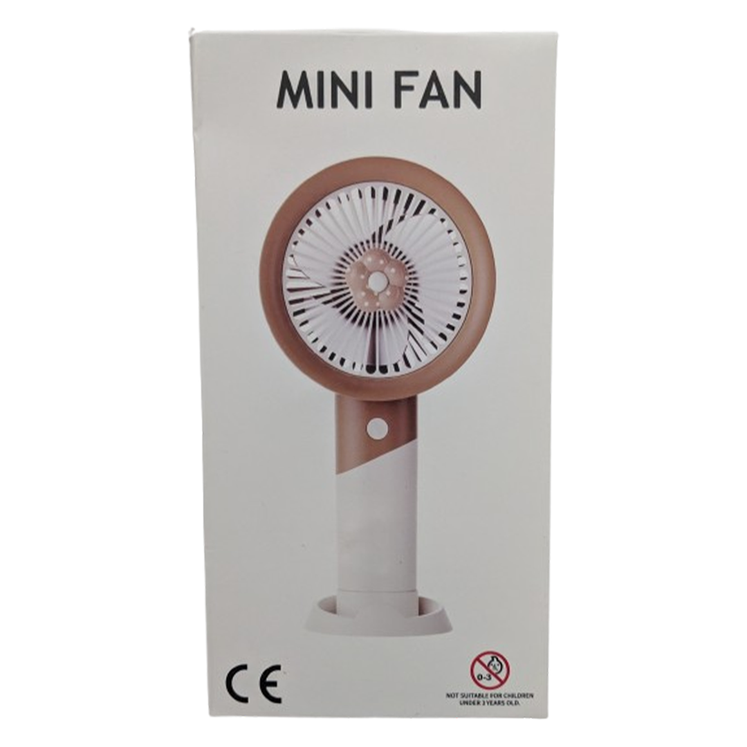 Two Tone Flower Center Handheld Fan
