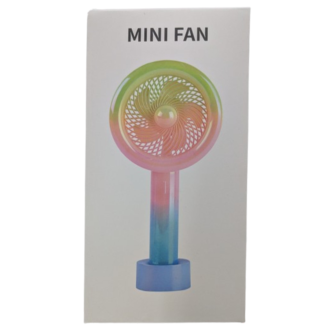 Rainbow Gradient Mini Handheld Fan
