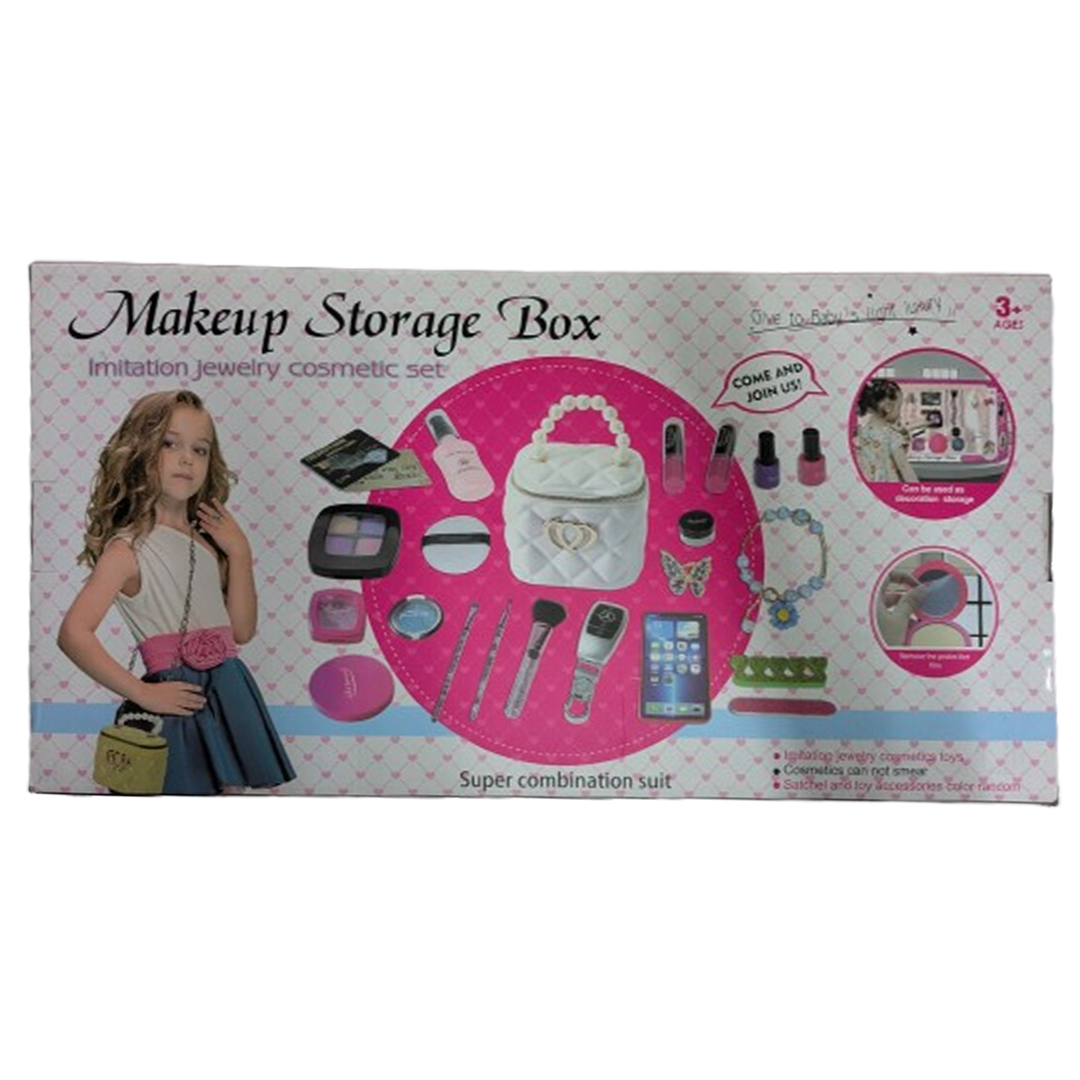 Kids Makeup Storage Box & Jewelry Set