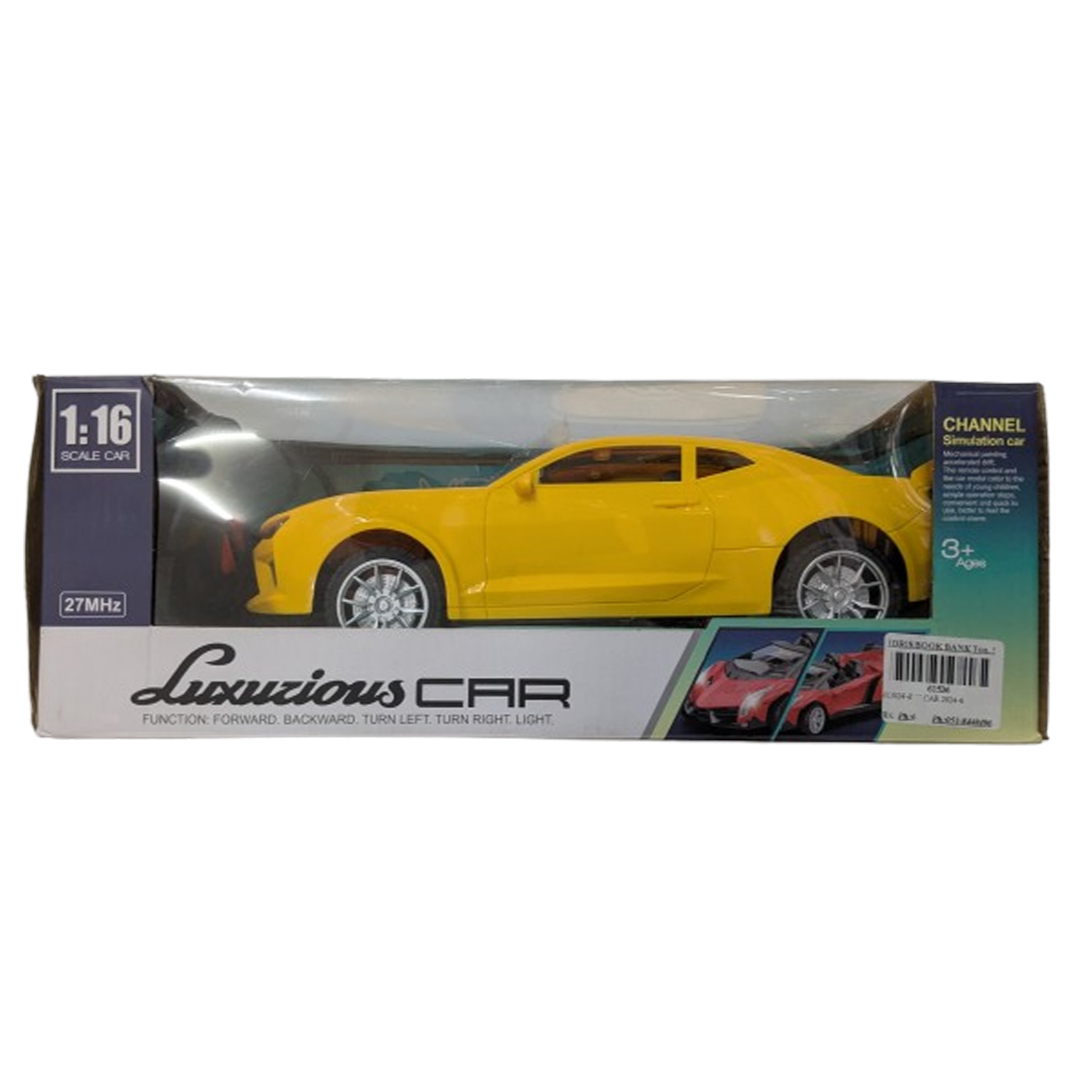 Yellow RC Camaro Sports Car  1/16 Scale Luxurious Series Remote Control Vehicle
