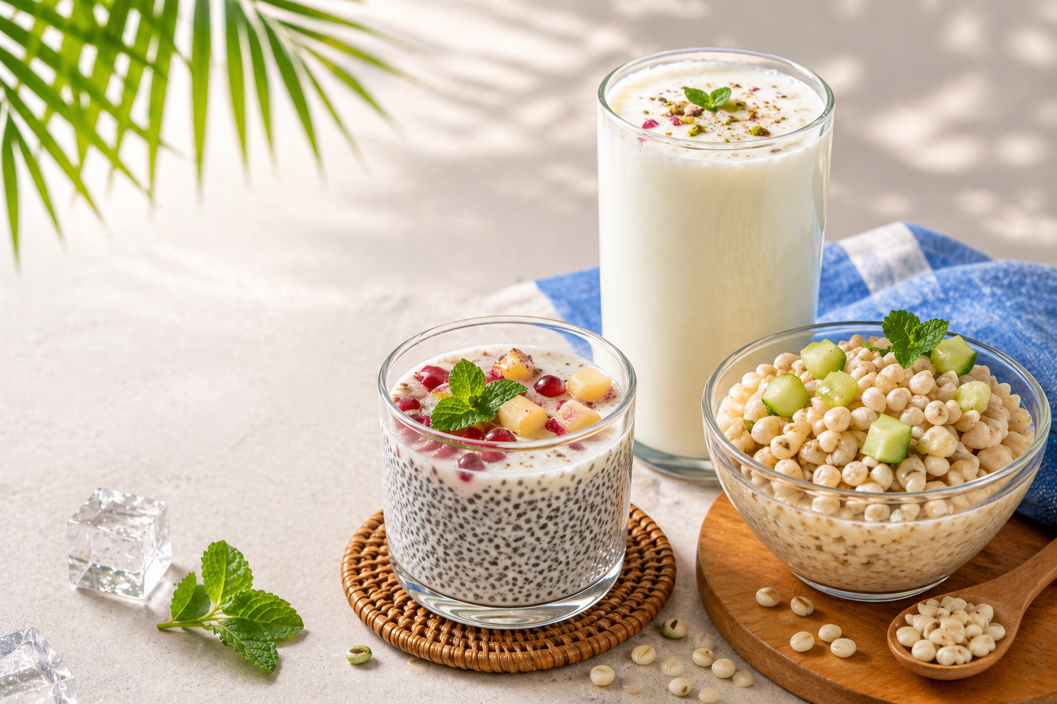 Cooling Foods Hot Weather: DIY Chia, Barley, Lassi