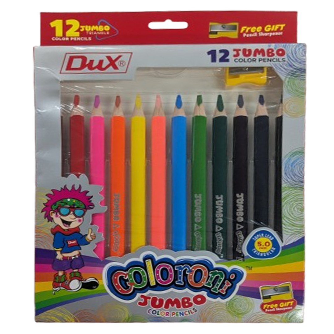 Dux Coloron Jumbo 12 Color Pencils