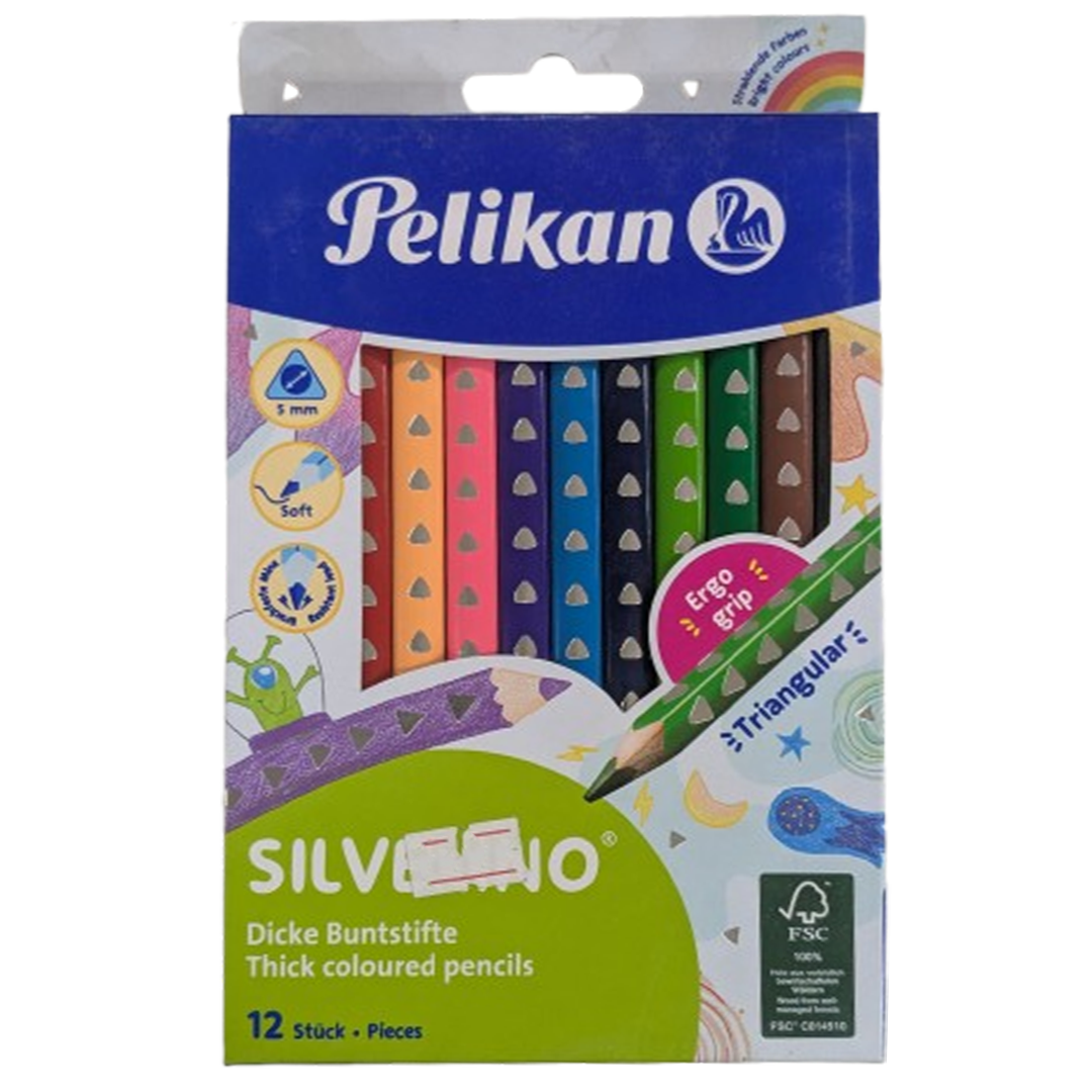 Pelikan Silverino Thick Coloured Pencils