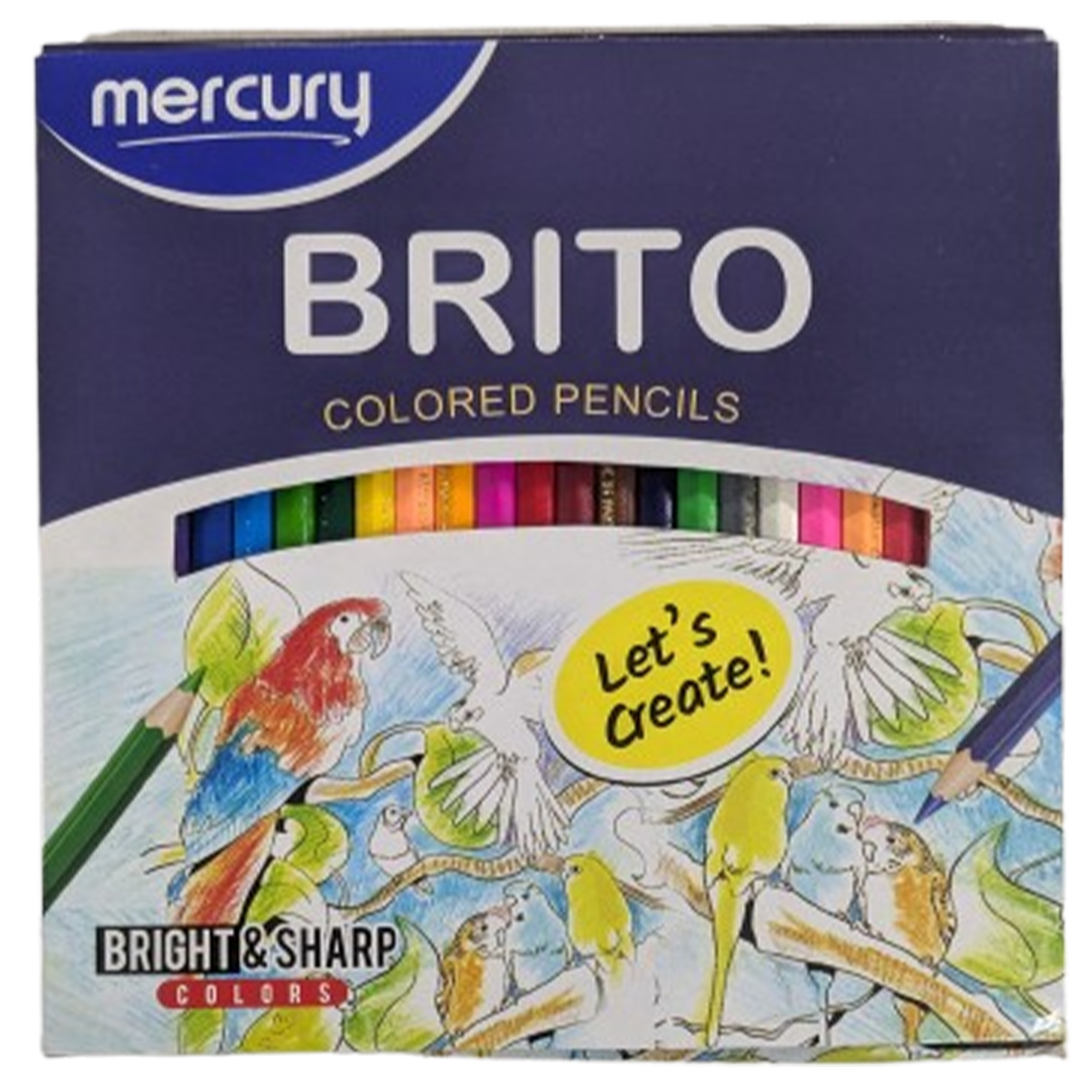 Brito 12-Piece Bright & Sharp Coloring Pencil Set