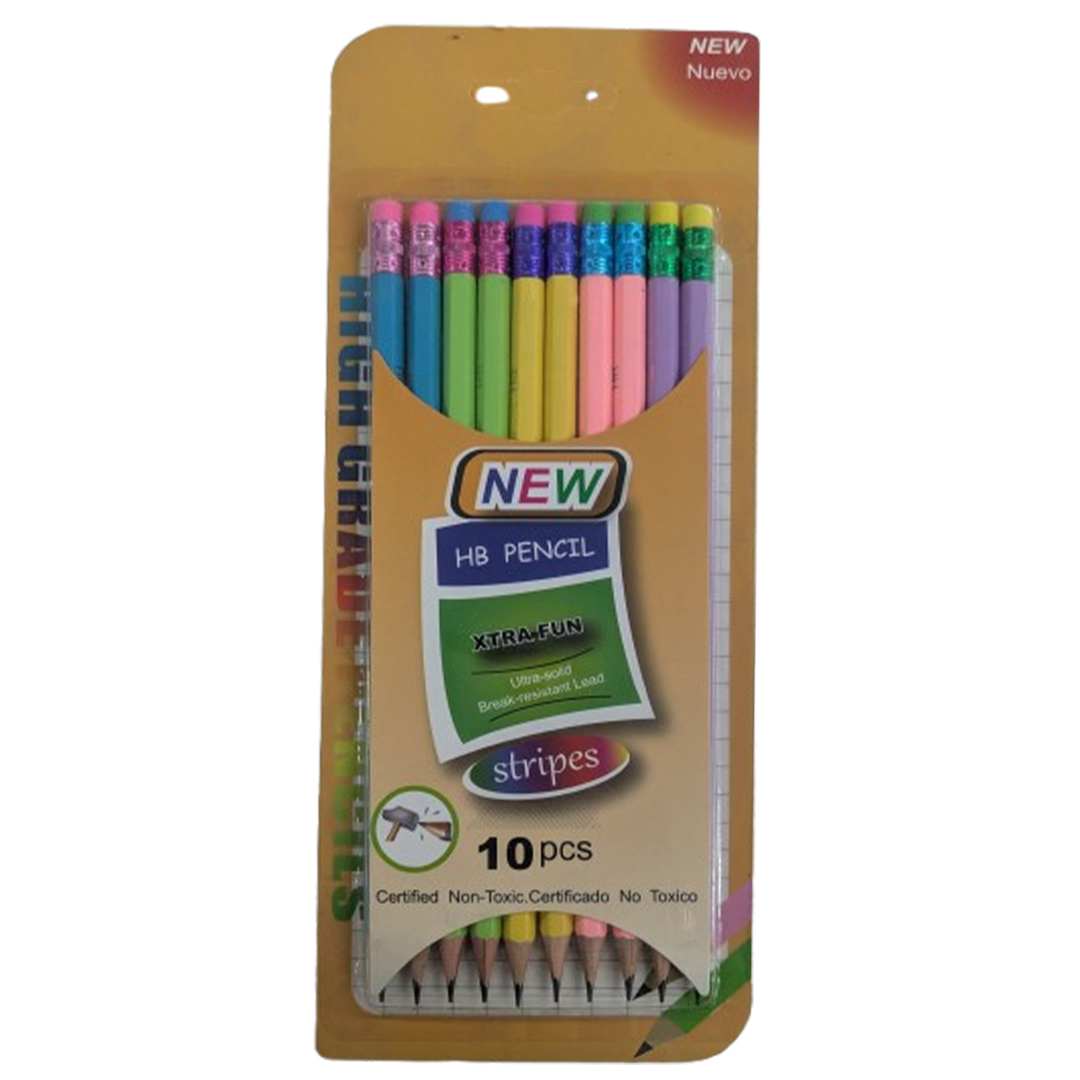 Xtra Fun 10Piece High Grade HB Pencil Set