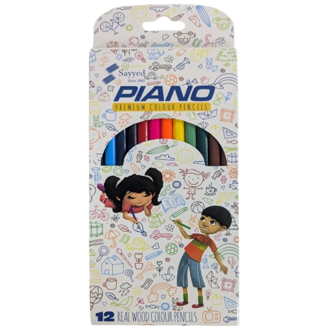 Sayyed Piano Premium 12 Color Artist Sketching Pencils