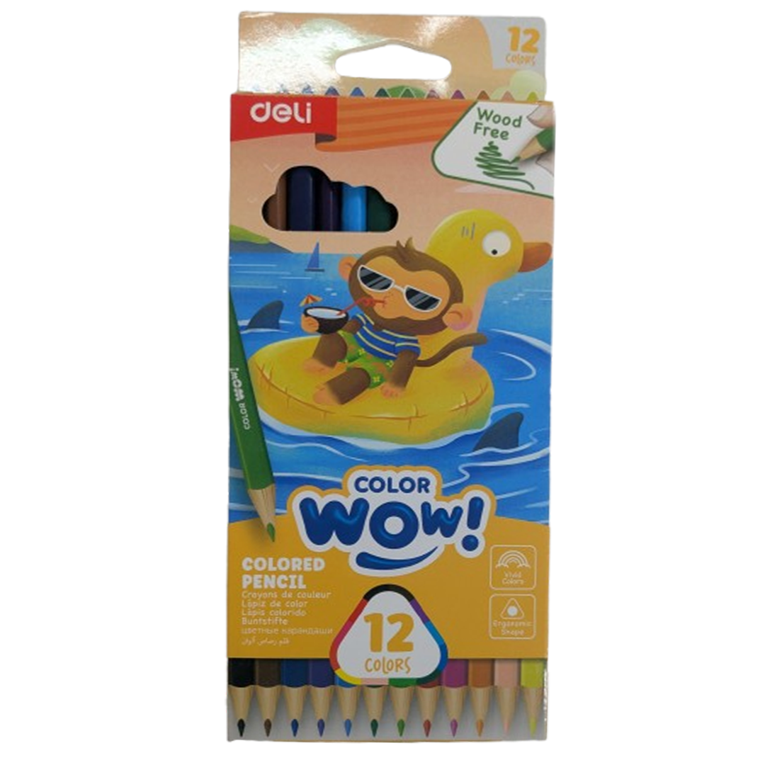 Deli Color WOW! 12 Piece Wood-Free Colored Pencil Set