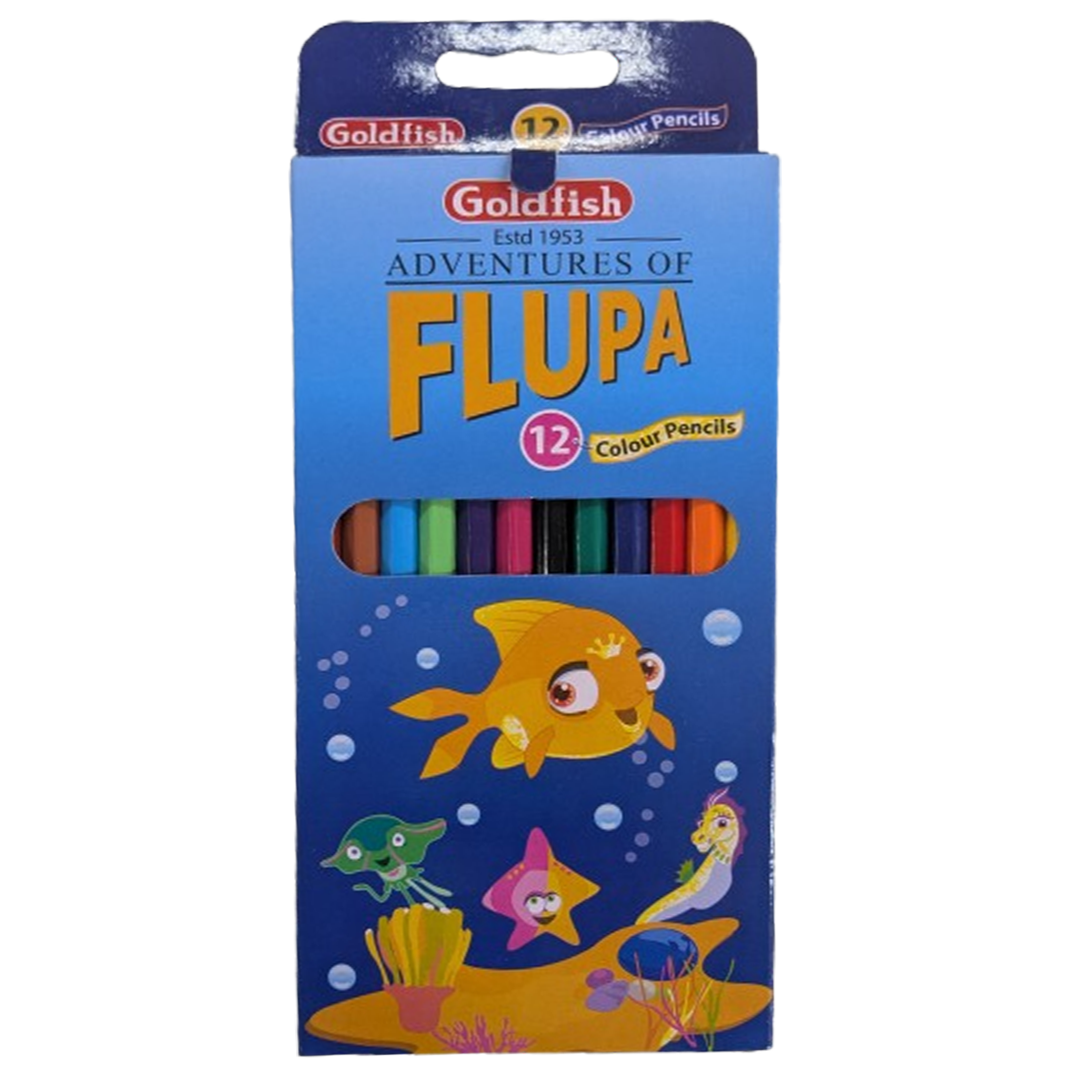 Goldfish Adventures Of Flupa 12-Piece Colour Pencil Set
