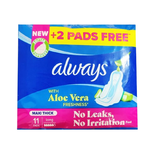 Always Maxi Thick with Aloe Vera Freshness (Long) Pads 11pc