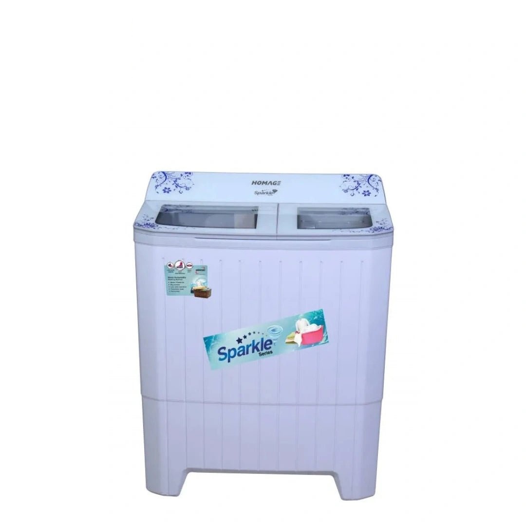 Homage Washing Machine HWM-49112 Glass Blue Bubbles
