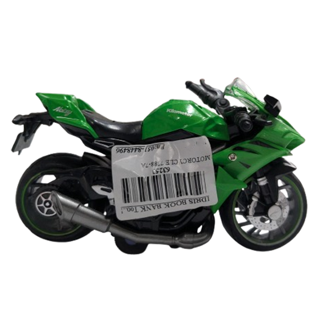 Miniature Die-Cast Sports Motorcycle Toy Model Racing Green