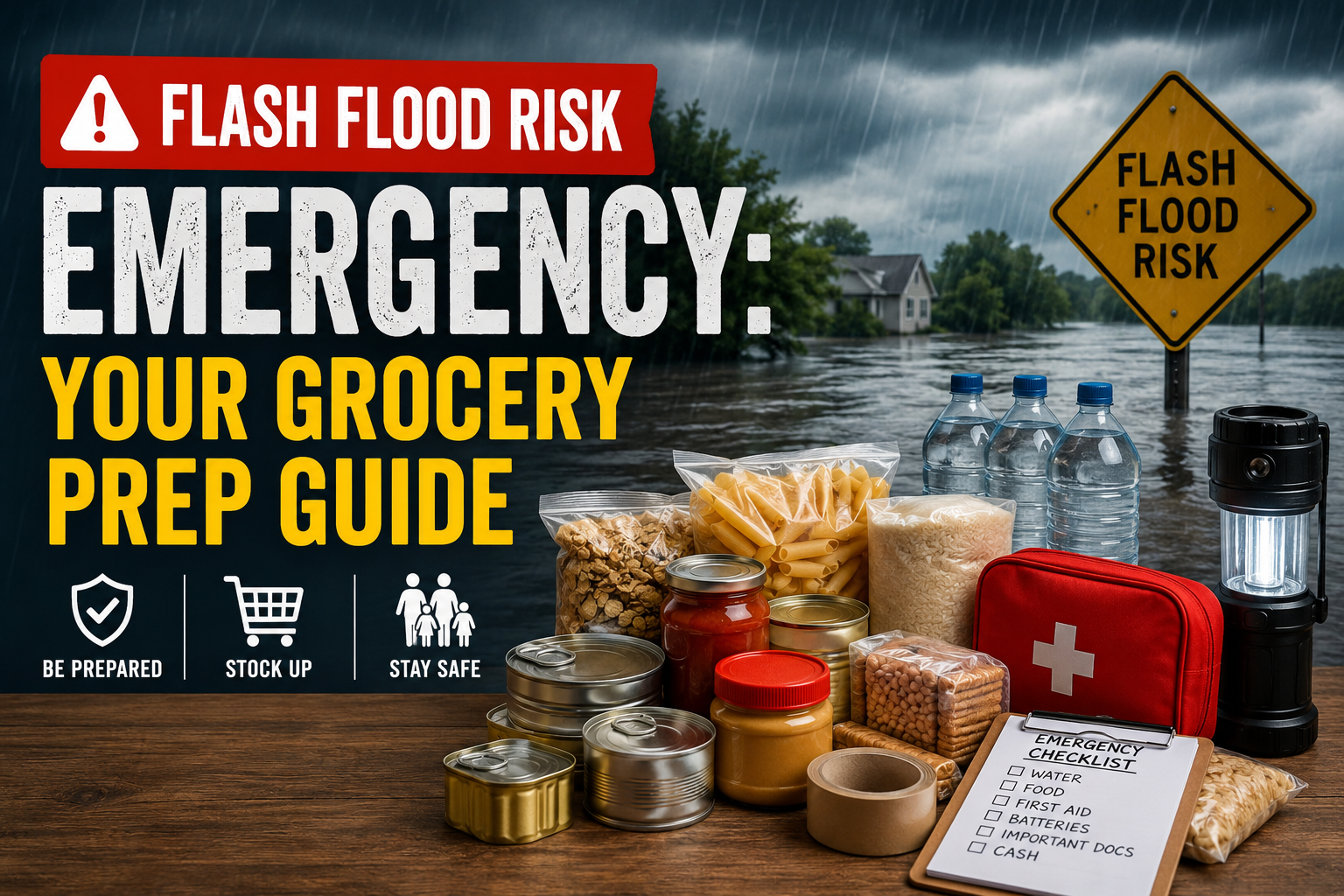 Flash Flood Risk Emergency: Your Grocery Prep Guide