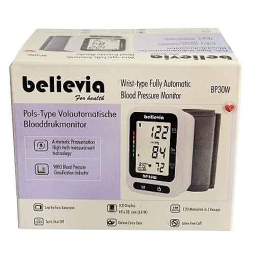 Believia Bp30W Wrist Type Fully Automatic Blood Pressure Monitor