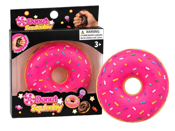 Donut Squishy Toy Pink Sprinkle