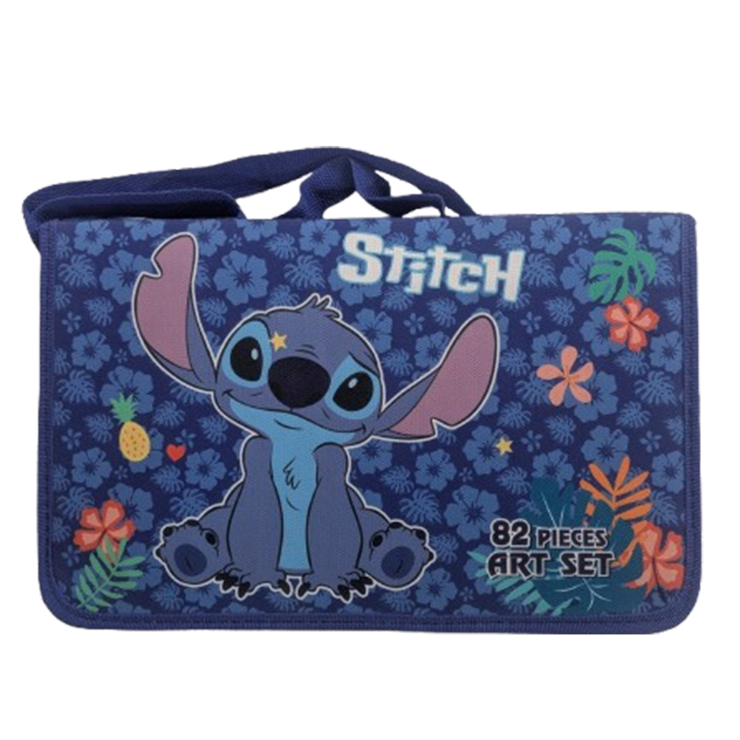 Disney Lilo & Stitch Zippered Fabric Art Case (82 Pieces)