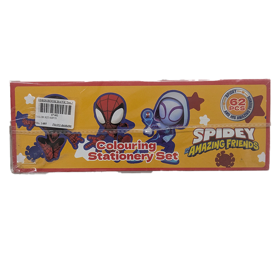 Spidey and His Amazing Friends Colouring Stationery Set (62 Pieces)