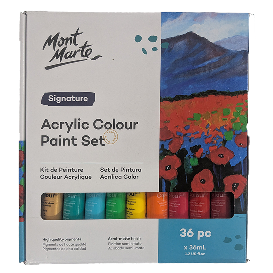 Mont Marte Signature Acrylic Colour Paint Set (36 Pieces x 36ml)