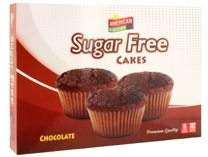 American Kuisine Sugar Free Chocolate Cup Cake, 6 Pack, 100g