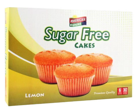 American Kuisine Sugar Free Lemon Cup Cake, 6 Pack 100g