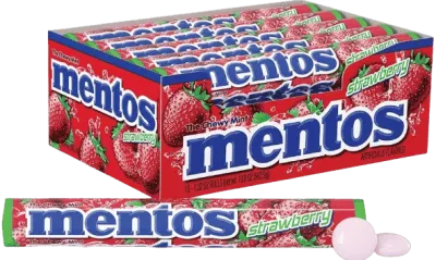 Mentos Strawberry Box 15 Rolls