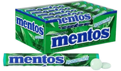 Mentos Spearmint Box 15 Rolls