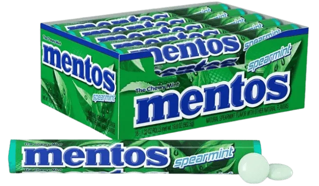 Mentos Spearmint Box 15 Rolls
