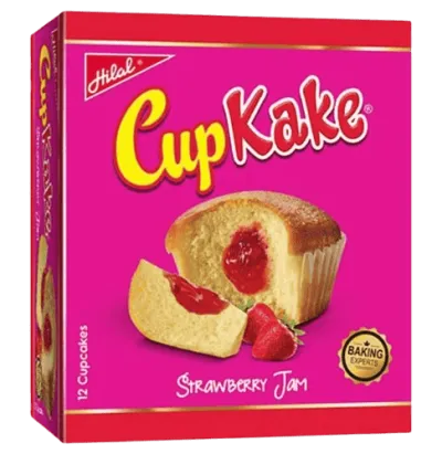 Halal Strawberry Jam Cup Cake 12Pcs