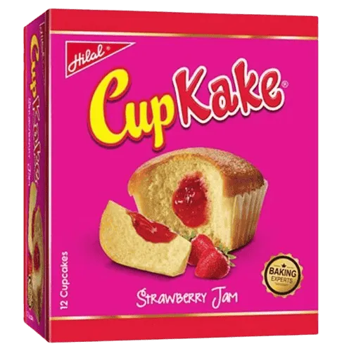 Halal Strawberry Jam Cup Cake 12Pcs