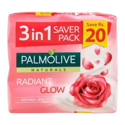 Palmolive Naturals Bar Soap Saver Pack 130gmx3 - Radiant Glow