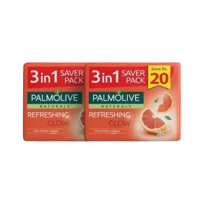 PALMOLIVE REFRESHING GLOW SOAP 3IN1 SAVER PACK 98GM