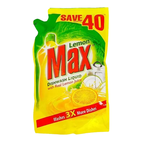 Lemon Max Dishwash Liquid Pouch 450ml