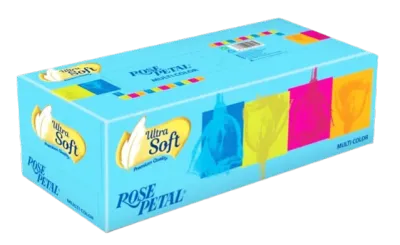 Rose Petal Multi Color Tissue Box