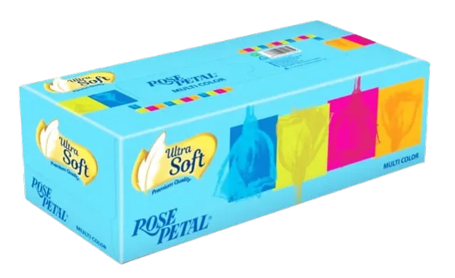 Rose Petal Multi Color Tissue Box