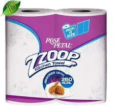 Rose Petal Zzoop Kitchen Towel Tissue Twin Pack