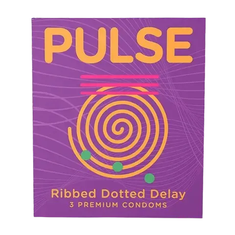 Pulse Ribbed Dotted Delay Condom 3's