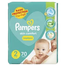pampers New born 2No 70pc.